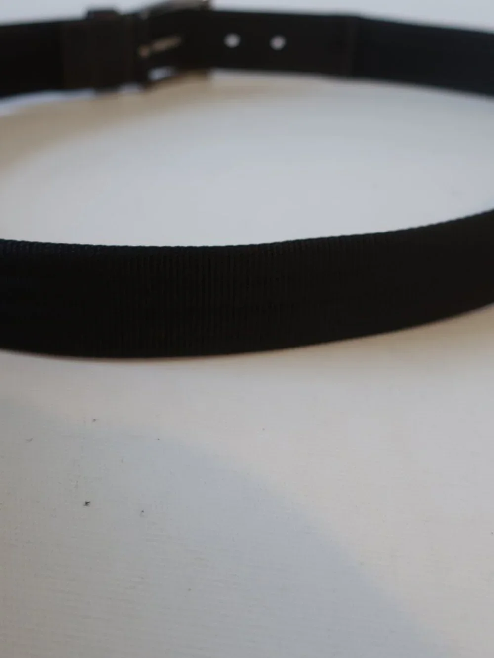 Mens Prada Brown Fabric & Leather Silver Buckle Belt 38/95 - Picture 8 of 10